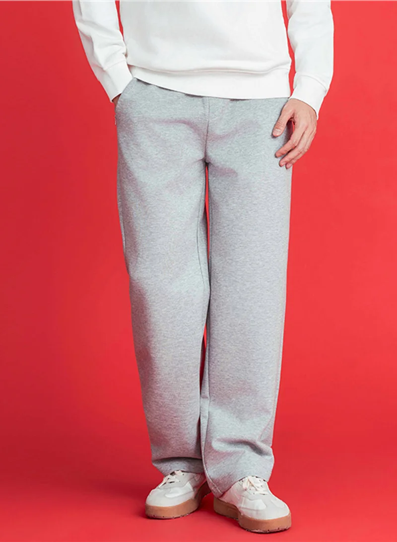 جيوردانو Men’s Relaxed Straight Interlock Jogger with Elastic Waist